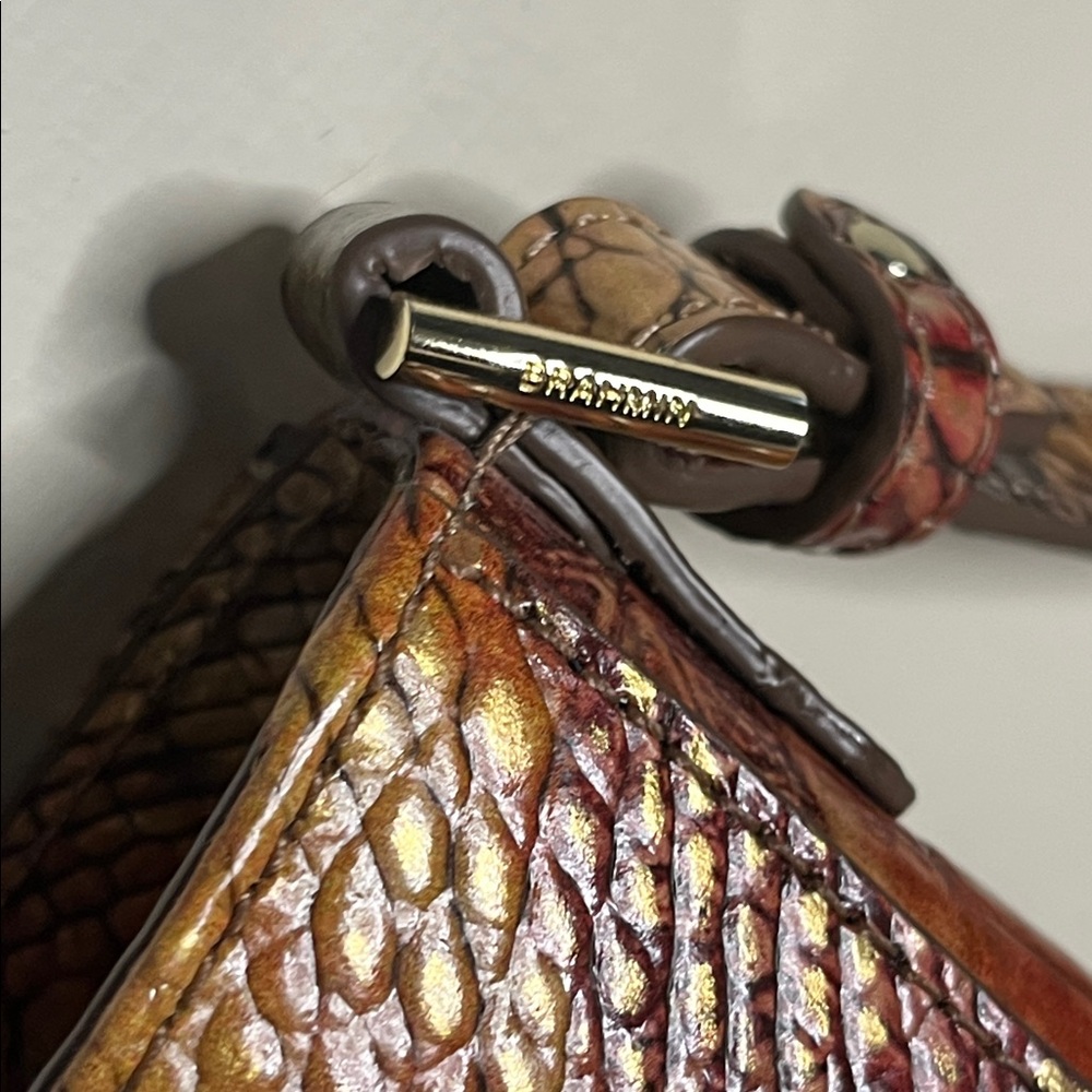 Brahmin Marley Crossbody in multicolor crocodile-embossed Melbourne leather. - Picture 5 of 6